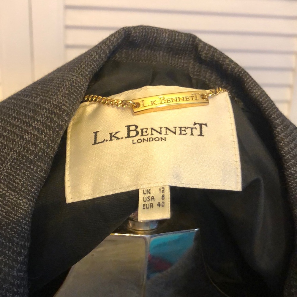L.K. Bennett Gray Blazer or Jacket with Peplum - Picture 2 of 6